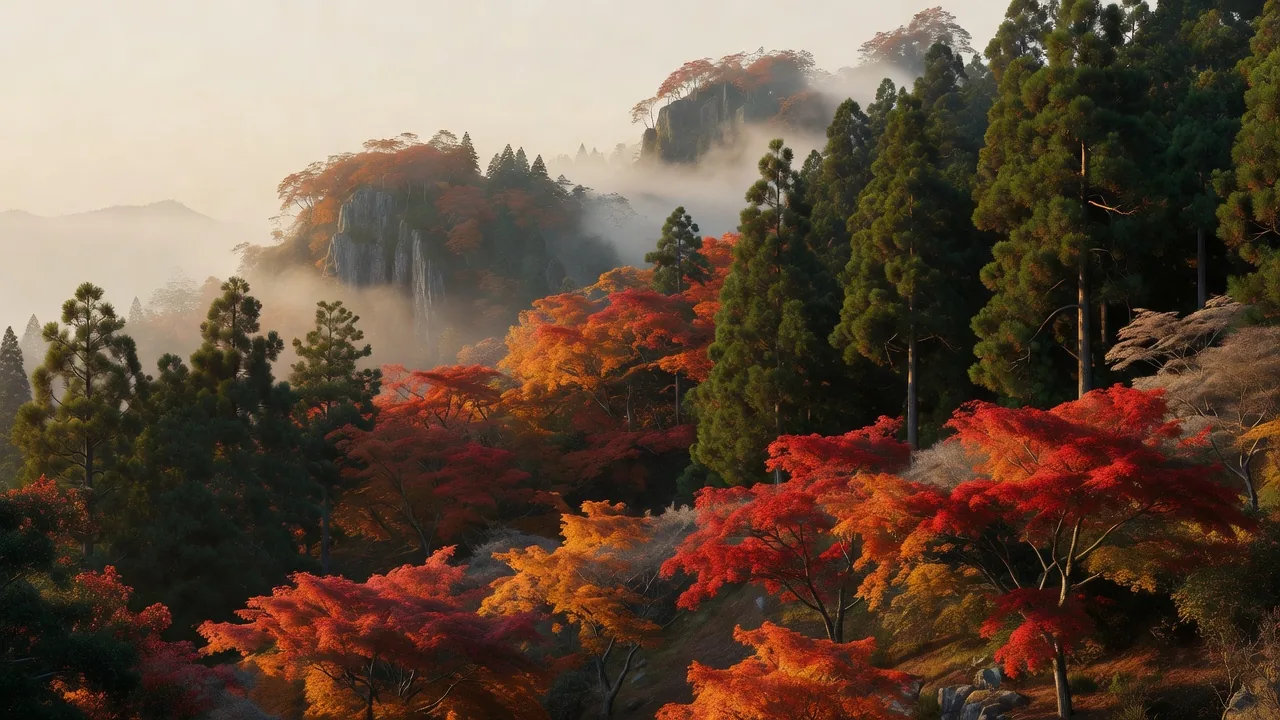 秋の山