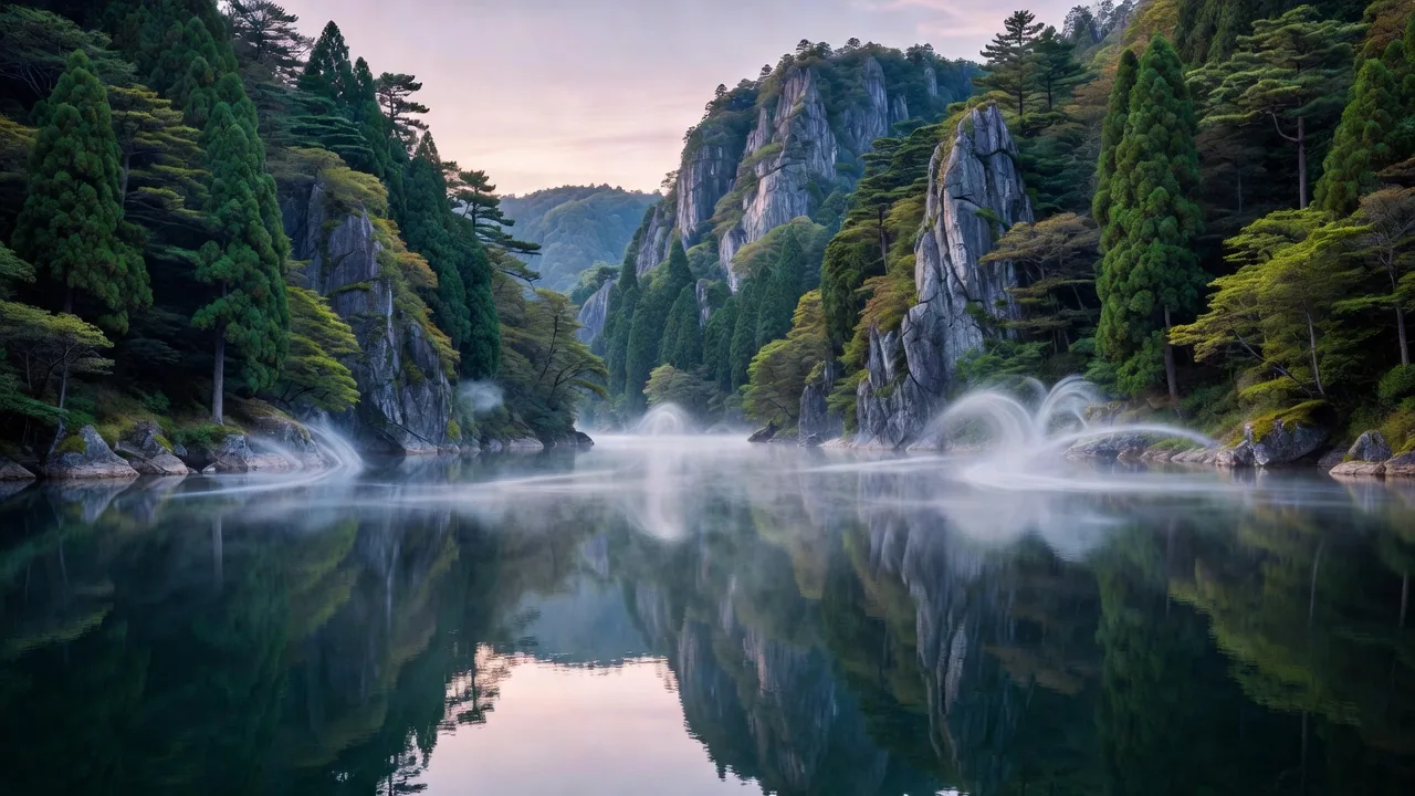山上湖の鏡